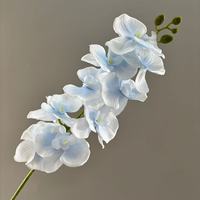 Vente en gros de fleurs artificielles en soie, orchidées cymbidium 3D à 9 têtes, toucher réaliste, violet rose, orchidée cymbidium phalaenopsis