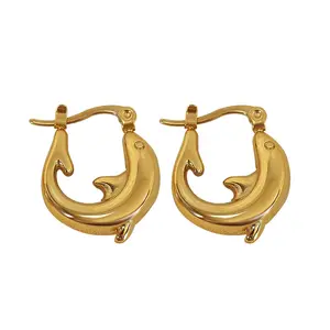 Popular Design Cheap Jewelry Fashion Gold Plated Stainless Steel Earring