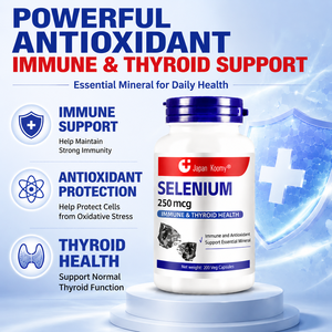 ผู้ผลิตแคปซูลซีลีเนียม Nutraceutical Shecome ช่วยเสริมสร้างสุขภาพระบบภูมิคุ้มกัน 250 ไมโครกรัม 200 แคปซูลซีลีเนียมสำหรับผู้ใหญ่ - Product Image 3