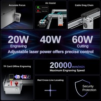 Prix Usine Nouvelle Machine de Gravure Laser à Diode K1 MAX 60W Puissance Optique 8060 avec Assistance Pneumatique pour Découpe du Contreplaqué de 20mm en un Seul Passage