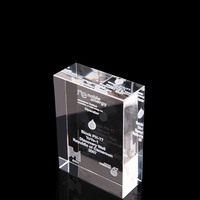 Blocs de verre transparents en cristal K9 de qualité supérieure avec gravure laser 3D personnalisée pour souvenirs et présentoirs de cadeaux, cube en cristal