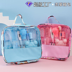 Kit de Cuidados para Bebês em Silicone com Bolsa de Pano, Conjunto de 13 Peças Multifuncional, Livre de BPA, para Limpeza Diária de Unhas e Aspiração Nasal, para Bebês de 0 a 12 Meses - Product Image 5