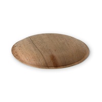 Platos redondos de hoja de palma natural de 23 cm para barbacoa, catering, camping y picnic al aire libre.