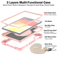 Étui de protection rigide antichoc en silicone PC durable de qualité supérieure avec support pour tablette Redmi Pad SE