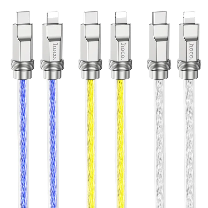 HOCO U113 Solid PD 1M 20W Mobile Phone Silicone Fast Charging Data Cable For iP