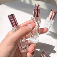 Flacon roll-on de luxe en verre losange, distributeur de parfum et d'huiles essentielles 10 ml, accessoire de beauté portable exquis