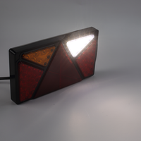 Feux de remorque LED rectangulaires Emark IP67 10-30V 12,5W, clignotants, feux stop, feux arrière, feux de recul, réflecteur, feux arrière de remorque