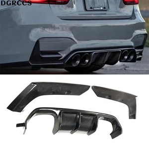 M3 M4 F80 F82 2014-2018 V Style Three-stage Approach Carbon Fiber Sports Rear Lip Bumper Polished Vacuum Technology - Product Image 1
