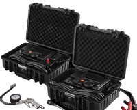 Compresseur Portable Double Cylindres 200PSI Gonfleur De Pneu Compresseur D'air Robuste pour Voiture Camion SUV ATV et Bus