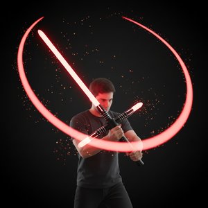 Sabre laser LGT Crossguard RGB avec poignée métallique, effets sonores, mouvement fluide, flash sur impact, sabre personnalisé, arme de cosplay, sabre LED - Product Image 2