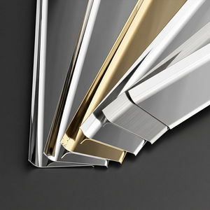Battiscopa Autoadesivo in Acciaio Inox Decorativo per Decorazione Pareti - Product Image 2