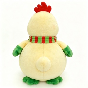 Customized Christmas Rooster Plush <b>Backpack</b> <b>Holiday</b> Chicken Design with PP Cotton Filling Winter Scarf Detail 51-99cm Size - Product Image 4
