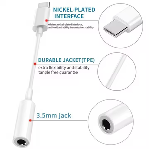 Adaptador de Audio <span class=keywords><strong>USB</strong></span>-<span class=keywords><strong>C</strong></span> Tipo <span class=keywords><strong>C</strong></span> a Conector de Auriculares de 3.5mm, Cable Dongle Auxiliar para iPhone, Android y Dispositivos <span class=keywords><strong>Samsung</strong></span> - Product Image 2