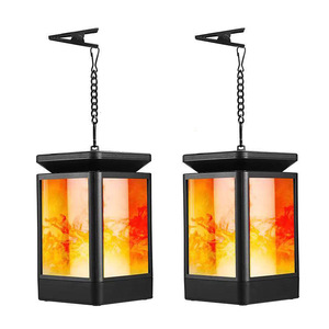 Linterna colgante solar OEM llama parpadeante LED impermeable decoración al aire libre patio jardín Mesa llama lámpara linternas solares - Product Image 2