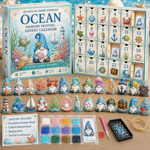 Calendario de Adviento de Navidad con Colgante de Gnomo, Caja de Regalo Hecha a Mano para Niños, Cuenta Regresiva Navideña - Product Image 5