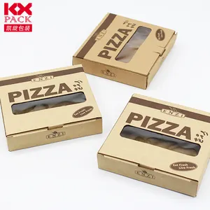 Toptan tek kullanımlık özel baskılı kağıt Take Away kutu ambalaj kağıt Pizza kutusu gıda öğle yemeği patates cips Pizza