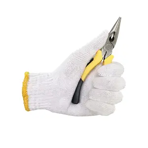 Gloves Wholesale From China Mens Thickened White Working Workout Knitted Cotton Safety Gloves For Work Construction