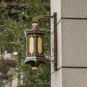 Outdoor Wall Mount Aluminum <b>LED</b> Lantern 3500K Warm White Tempered Glass <b>Diffuser</b> Waterproof 10-Year Warranty Dimmable Garden - Product Image 1