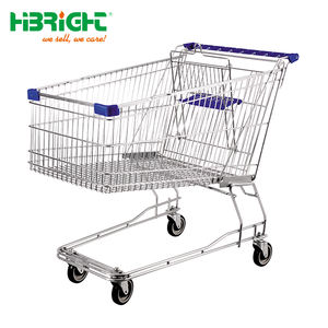 Carrito de la compra de supermercado metálico de tamaño 210L Chapado en zinc personalizado con logotipo - Product Image 6