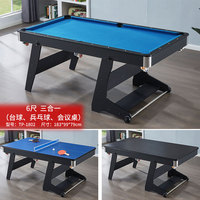 Table de billard convertible de 6 pieds pliable de 6 pieds multi-jeux à manger Tennis de table Mini table de billard 3 en 1 pour enfants et adultes
