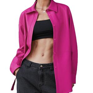 Autunno e inverno nuova moda <span class=keywords><strong>camicia</strong></span> in pelle da donna a maniche lunghe <span class=keywords><strong>giacca</strong></span> da donna all'ingrosso - Product Image 1