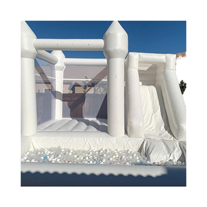 Château gonflable blanc en PVC de 0,55 mm, château gonflable pour mariage, château gonflable blanc pour enfants - Product Image 1