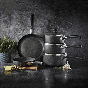 Ensemble de casseroles antiadhésives avec couvercles en verre, 8 pièces, en métal, revêtement céramique pour cuisinières à gaz et à induction - Product Image 6