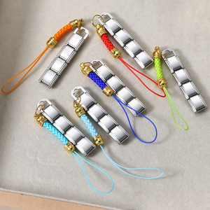 Bracelet de téléphone portable coloré, bracelet modulaire, bijoux en acier inoxydable plaqué or, design cube unisexe - Product Image 2