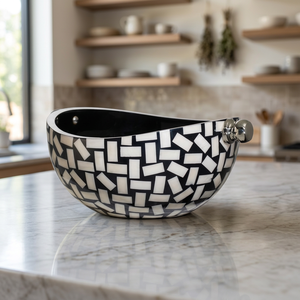 Juego de Platos y Tazones de Porcelana con Incrustaciones de Hueso, Diseño Clásico Pulido, Ecológico, de Primera Calidad, para Servir Alimentos, Marca BS INTERNATIONAL - Product Image 1