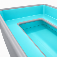 Rechteckiger Aufblasbarer PVC-Swimmingpool für Kinder & Erwachsene Outdoor-Pool Langlebig & Tragbar