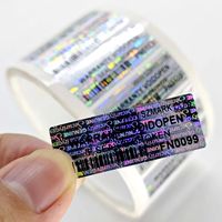 Autocollants holographiques personnalisés en vinyle thermosensible imperméable - Étiquettes de garantie inviolables - Sécurité et protection anti-effraction
