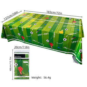 Football Plastic <b>Tablecloth</b> Field Sports Soccer Party Decor for Boy Kid Birthday Party Decoration Sport Theme Supplies - Product Image 2