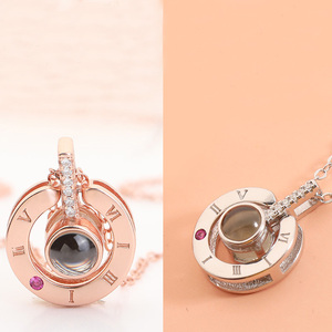 Colgante con proyección de corazón para mujer, collar con corazón de San Valentín, I Love You, 100 idiomas - Product Image 4