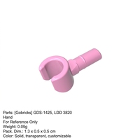 Gobricks - Accesorios para Minifiguras al por Mayor, Ladrillos GDS-1425, Piezas de Bloques de Construcción, Minifiguras, Manos 3820 983, Piezas de Ladrillos Completas BOM