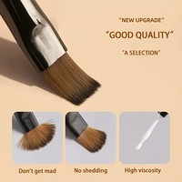 Ensemble de pinceaux pour nail art avec manche marron, stylo de peinture pour gel UV, outils de manucure pour motifs floraux