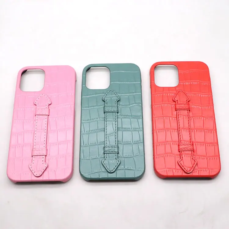 High Quality Handmade Genuine Leather Phone Case , Protect Cover Phone Case for Iphone Size