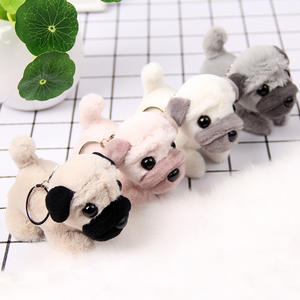 Mignon Animal en peluche <span class=keywords><strong>Sharpei</strong></span> <span class=keywords><strong>chien</strong></span> porte-clés poupée pendentif sac accessoires porte-clés jouet en peluche porte-clés clé de voiture pendentif - Product Image 3