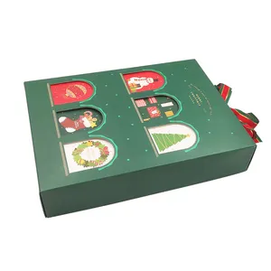 사용자 정의 크리스마스 초콜릿 종이 상자 출현 달력 판지 포장 선물 상자 출현 달력 상자