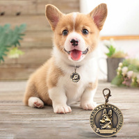 Groene Oude Zand Vegen Relief Labrador Huisdier Metalen Dog Tag Duitse Herder Ronde Huisdier Tag
