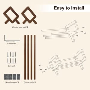 Wood Tilting Bookcase in Living Room/Home, Desktop Book Shelf Organizer Bookshelves <strong>Storage</strong> Rack <strong>for</strong> <strong>CDs</strong>/Magazine/Books Display - Product Image 3