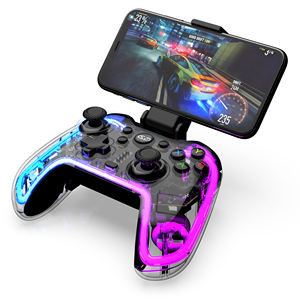 Joystick Pengontrol Game Nirkabel RGB yang Dapat Diprogram dengan Tombol Bergetar dan Fitur - Product Image 4