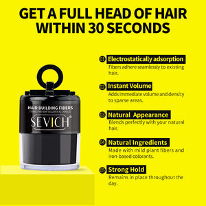 Sevich, наращивание волос, Оптовая продажа, Oem, 4,5 г, кератин, лечение выпадения волос, частная этикетка, объем волос, порошок - Product Image 2