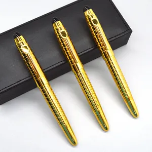 Vendita all'ingrosso metallo penna inchiostro della penna stilografica-Inchiostro di lusso della penna stilografica del metallo della penna stilografica dell'oro con la cassa della penna per il regalo di affari