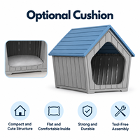 Maison pour chat d'intérieur et d'extérieur, abri pour animaux de compagnie en PP, cachette confortable avec bouton-pression pour chats, petits chiens et animaux, écologique, pliable