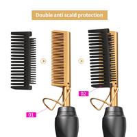 Peigne Chauffant à Haute Température 2025 pour Perruques, Cheveux Crépus et Barbes, Peigne Lissant pour Femmes, Accessoire de Coiffure