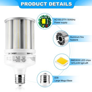 36W Outdoor Flood Parking Lot Street Light Warehouse Indoor Lamp LED RETROFIT CORN BULBS LIGHT - Product Image 2