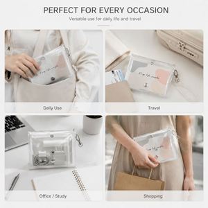 PVC Transparent Card Wallet Coin Purse Small Storage <b>Pouch</b> for Cash ID Holder Travel Cosmetic <b>Mini</b> Zipper Bag - Product Image 4