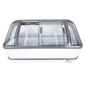 Congélateur Commercial 485L à Multiples Prises pour Marché, Vitrine Réfrigérée en Aluminium à <span class=keywords><strong>2</strong></span> <span class=keywords><strong>Portes</strong></span> pour Fruits de Mer, Viande et Crème Glacée - Product Image 1
