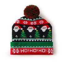 Cappello di Natale Lavorato a Maglia con LED, Berretto Luminoso, Regalo Perfetto per Adulti, Decorazioni per Feste di Natale e Capodanno, Uso Casual