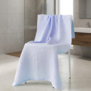 Serviettes de bain ORCHID 100% coton biologique à carreaux, luxueuses, absorbantes, douces, durables, style hôtel, pour les acheteurs en gros - Product Image 1